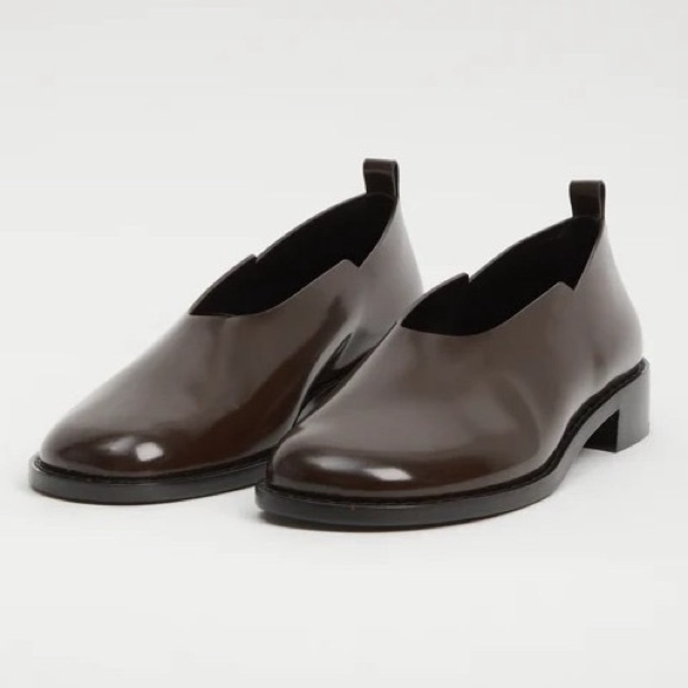 The Row Brown Patent Monceau Loafer